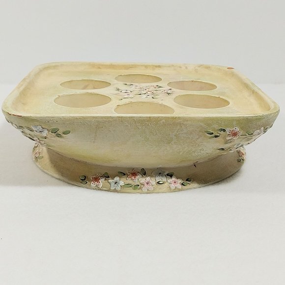 Vintage PartyLite Votive Pedestal Floral Design 6 Tealight Holder #1312 - Picture 1 of 11